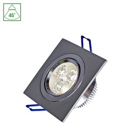 Producenter Fiale LED 3x1W 45° 230V - Firkantet, Varm hvid