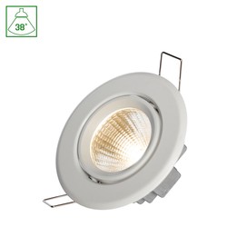 Elmateriel Fiale II LED Spot 6W COB 38° 230V, Neutral hvid, Hvid ring