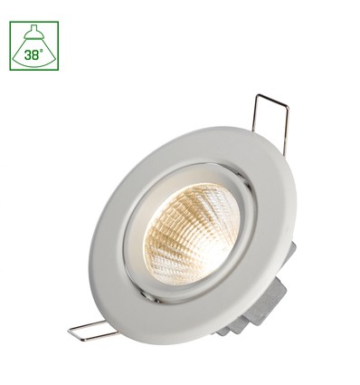 6W LED væglampe - IP20, 4000K, hvid, firkantet