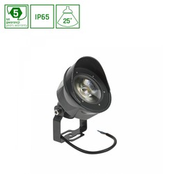 Elmateriel FLORI Spot 24W - 25°, 24V, varm hvid, IP65.