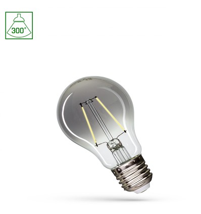 E27 2,5W LED pære - A60, Modernshine, sort effekt, 150lm, 270°