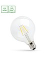 E27 8W LED globepære - Kultråd, klar, Ø12,5 cm