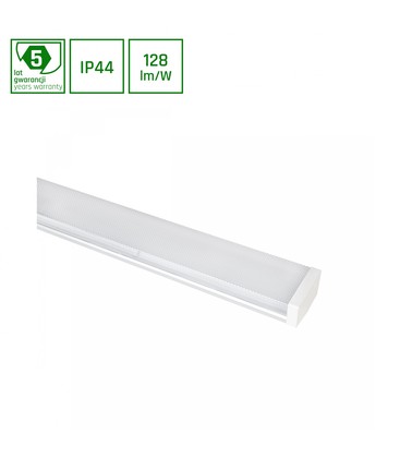 Limea 1200mm 40W - Prismatica, Neutral hvid, 230V, 100°, IP44, IK10, 1200x110x60mm