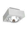 AR111 GU10 påbygningsspot, hvid - Firkantet, justerbar, 14,5 x 14,5 x 8,5 cm, uden lyskilde