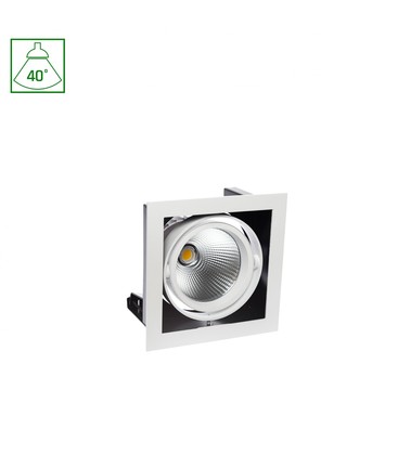 MODERN-DAY indbygningsspot 27W - 1x1LED, COB Citizen, 40°, 700mA, IP20, Varm hvid.