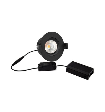 D8 Tilt360 LED indbygningsspot RA97 - 3000K, Sort
