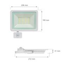 Noctis Lux 2 50W - 230V, IP44, kold hvid, hvid med sensor