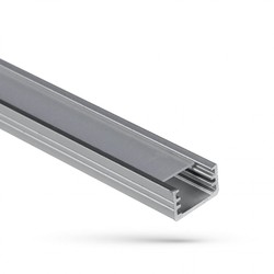 Påbygning 1m aluprofil - Påbygning, klar cover, 1 meter