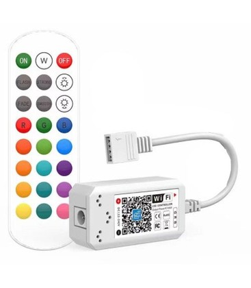 Smart Home RGB controller - Virker med Google Home, Alexa og smartphones, 12V (144W), 24V (288W)