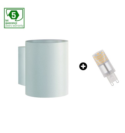 Sæt: Squalla G9 Rør + 4W LED pære - 6000K (Kold hvid)