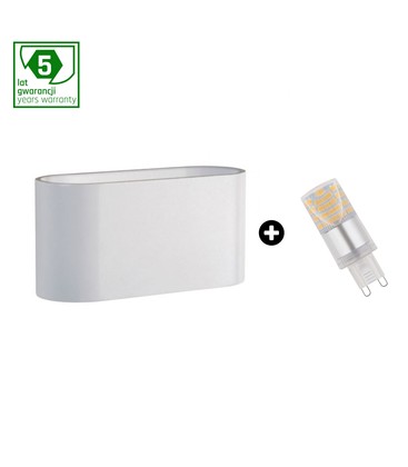 Squalla G9 Hvid - LED G9 4W, varm hvid