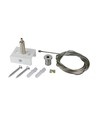 Ophængs wire til 3-faset skinner - Hvid, 3m, Spectrum, 1 stk.