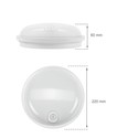 Spectrum 20W Teknik lampe - IP54, IK07, 230V, Rund, 4000K, PIR sensor.