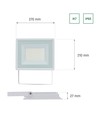 100W LED projektør, hvid - 9400lm, IP65, 6000K, udendørs