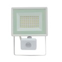 NOCTIS LUX lyskaster 50W - Neutral hvid, 230V, IP44, 180x215x53mm, hvid, med PIR sensor