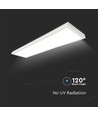 120x30 LED panel, 40W - 110lm/W, indbygget i hvid ramme