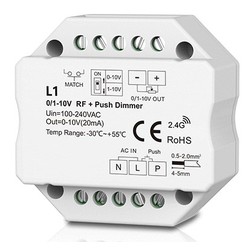 Smart Home Enheder LEDlife rWave 1-10V indbygningsdæmper - RF, push-dim, LED dæmper, til indbygning
