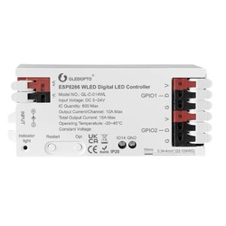 Smart Home Enheder Gledopto RGBIC Wifi controller - 12V/24V, 12V (180W) 24V (360W)