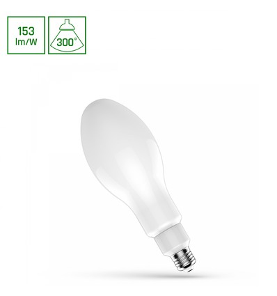 E27 36W LED pære - 360°, Matteret glas