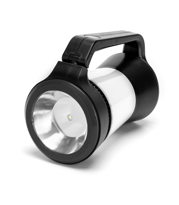 LED 3-i-1 Campinglampe/ overlevelseslampe - Drejedæmpning, 22 SMD, Sort - Bruger 3x AA-batterier