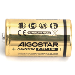 Batterier Kul-zink batteri - 1,5V R20D - 2-pak