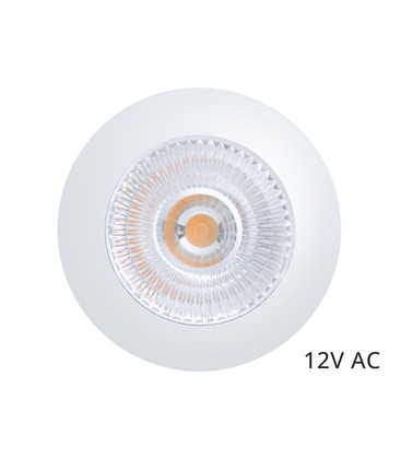 LEDlife Unni68 møbelspot - Hul: Ø5,6 cm, Mål: Ø6,8 cm, RA95, mat hvid, 12V AC