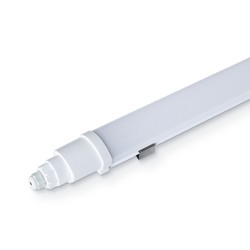 LED armatur V-Tac vandtæt 120cm 36W komplet LED armatur - Gennemfortrådet, IP65, 230V