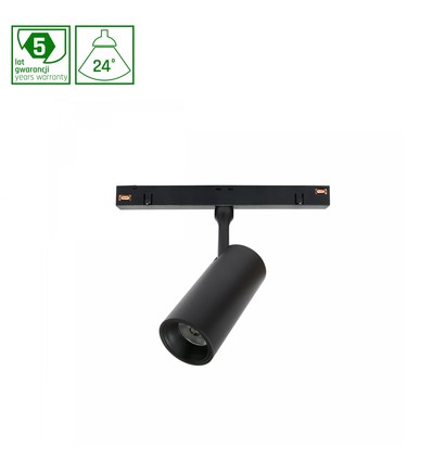 System Shift 6W Spot S skinnespot til 48V - 24 grader, RA90, sort, 5 års garanti