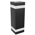 TORRE RING 18W - CCT 230V, IP54, 99x78x240mm, Sort, Firkantet, Facadelampe