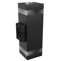 TORRE RING 18W - CCT 230V, IP54, 99x78x240mm, Sort, Firkantet, Facadelampe