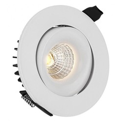 LED downlights 9W indbygningsspot - RA90, Hul: Ø9,5 cm, Mål: Ø11,5 cm, hvid kant, dæmpbar, 12V-24V