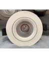 6W Ø9cm indbygningsspot dæmpbar RA90 - 12-24V, Hul: Ø7,5 cm, Mål: Ø9 cm, Hvid kant