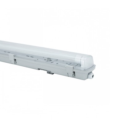 Limea H LED armatur G13 - Vandtæt, 1x120, 250V, IP65, 1320x75x90 mm, grå, H, uden lyskilde