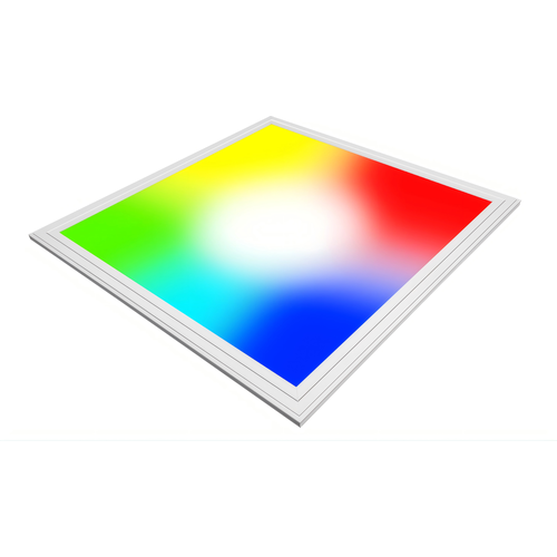 60x60 RGB+CCT LED panel, 36W - Højde:13mm, Hvid kant