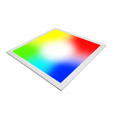 60x60 RGB+CCT LED panel, 36W - Højde:13mm, Hvid kant