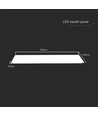 120x30 bagbelyst LED panel, 40W - 120lm/W, hvid kant