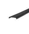Aluprofil 50x20 til indspartling - 1 meter, sort, inkl. sort cover