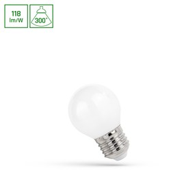 Producenter LED Kugle P45 5,5W E27 - 230V, Kultråd, Neutral Hvid, Mat, Spectrum