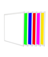 60x60 Zigbee RGB+CCT LED panel, 36W - Højde:13mm, Hvid kant