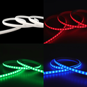 5 meter RGB CLIP-ON vandtæt LED strip - Hvid cover, 230V, 60 LED, 9W pr. meter