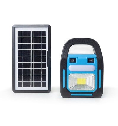Outlet: Nødlys med batteri og solcelle - Inkl. 3 LED pærer, projektør, stort solcellepanel, powerbank