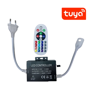 230V RGB WIFI Smart Home CLIP-ON controller - Inkl. endeprop, til 230V, memory funktion, 100 m.