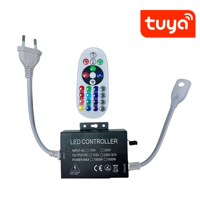 230V RGB WIFI Smart Home CLIP-ON controller - Inkl. endeprop, til 230V, memory funktion, 100 m