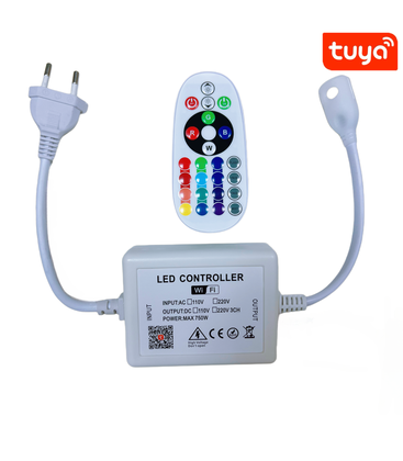 230V RGB WIFI Smart Home CLIP-ON controller - Inkl. endeprop, til 230V, memory funktion, 50 m.