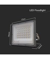 30W LED projektør - 3 lyskulører, arbejdslampe, udendørs