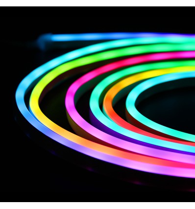 5m RGBIC Neon Flex komplet sæt 7x14 neonflex - USB, Bluetooth app, fjernbetjening