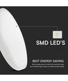 18W LED sensorlampe - IP44, Samsung LED chip, mikrobølge sensor, inkl. lyskilde
