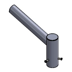 Gadelamper LED Beslag til gadelampe - Ø48mm / Ø70mm, grå pulverlakeret