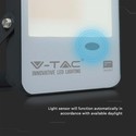 V-Tac 50W LED projektør - 100LM/W, indbygget skumringssensor, arbejdslampe, udendørs