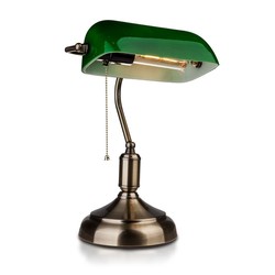 Bordlamper V-Tac Klassisk skrivebordslampe - Grønt glas, 1,5 meter ledning, E27 fatning, uden lyskilde maks. 60W